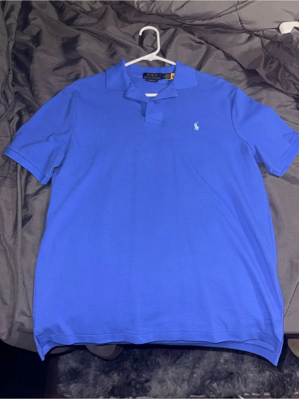 Ralph Lauren Men’s Polo Shirt in Bright Blue with Embroidered Pony